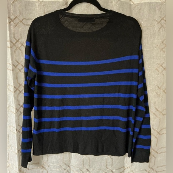 Zara Black and Blue Crew Neck Sweater - Picture 2 of 7